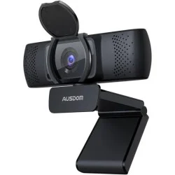 Ausdom 4K Webcam, Autofocus, Built-In Microphone, Frames 4K/30Fps, Usb2.0 (Add Type-C Rotary)- Black